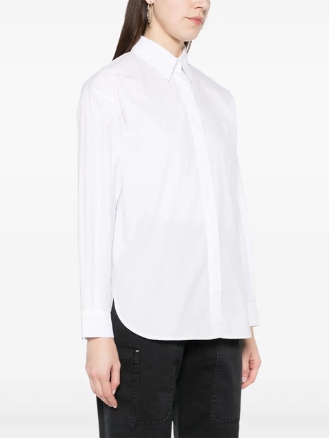 PINKO embroidered-logo poplin shirt - White - zdjęcie produktu nr 2