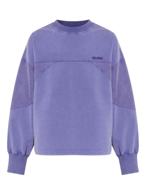 The Attico logo-embroidered sweatshirt - Purple - zdjęcie produktu nr 1