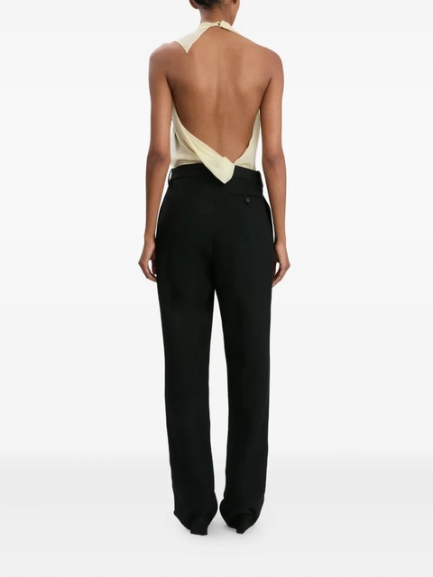 Victoria Beckham draped panel silk top - Grey - zdjęcie produktu nr 2