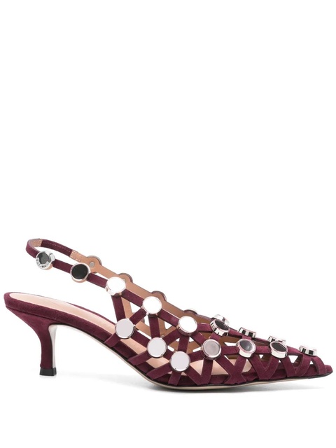The Attico 50mm Grid slingback pumps - Purple - zdjęcie produktu nr 1