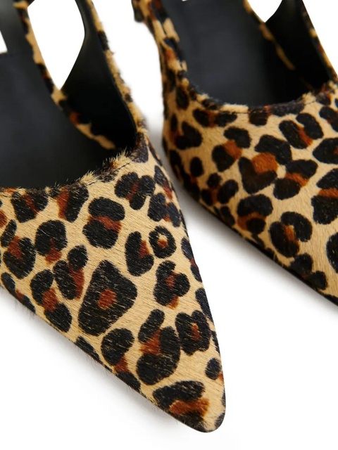 Essentiel Antwerp 45mm leopard-print slingback pumps - Brown - zdjęcie produktu nr 2