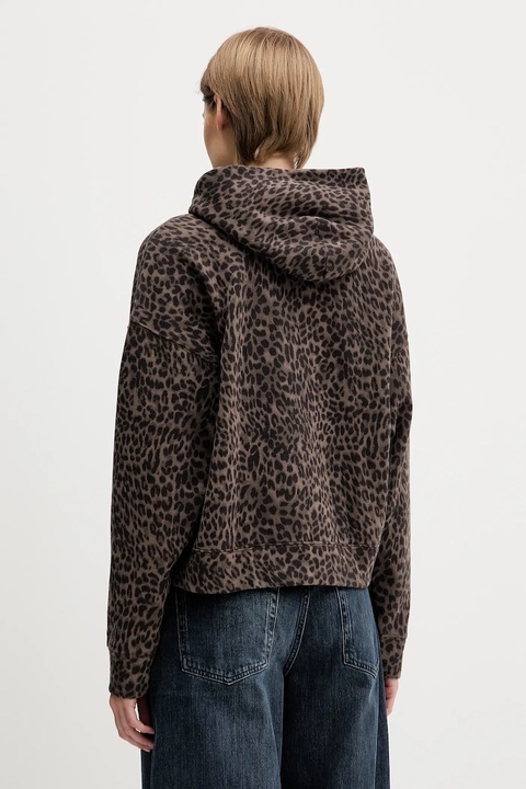 Hollister Co. bluza damska kolor brązowy z kapturem wzorzysta KI352-5223-908 - zdjęcie produktu nr 2