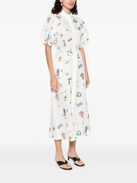 ALEMAIS Salve Terrah midi dress - White - zdjęcie produktu nr 2