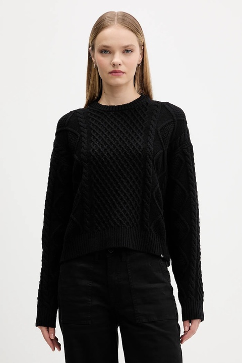 Guess Jeans sweter z dodatkiem wełny damski kolor czarny lekki W5BR09 Z0561 - zdjęcie produktu nr 1