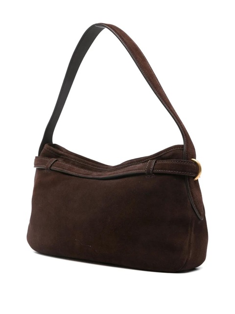 Miu Miu hook-fastening suede shoulder bag - Brown - zdjęcie produktu nr 2