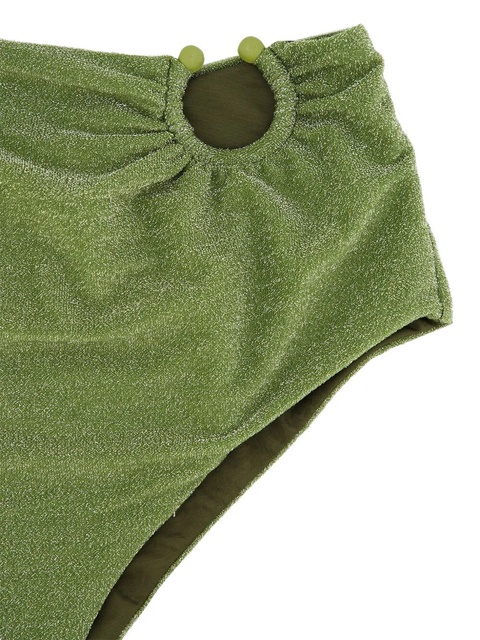 Johanna Ortiz Taita ring-detail bikini bottom - Green - zdjęcie produktu nr 2