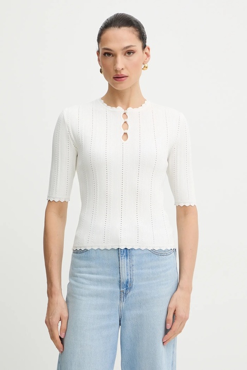 Morgan sweter damski kolor biały lekki MADIN - zdjęcie produktu nr 1
