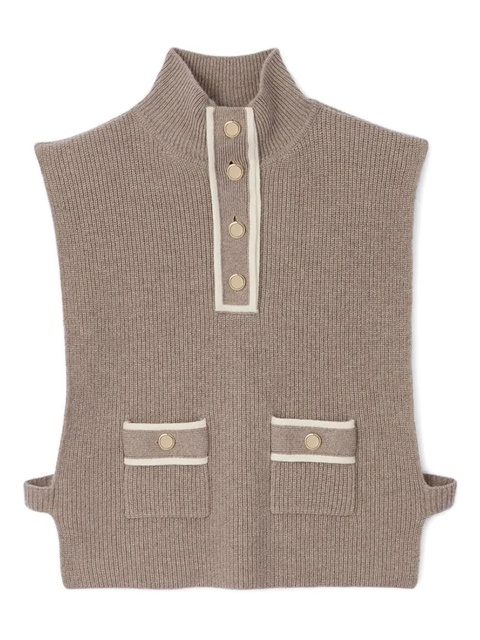 SANDRO buttoned scarf - Neutrals - zdjęcie produktu nr 1