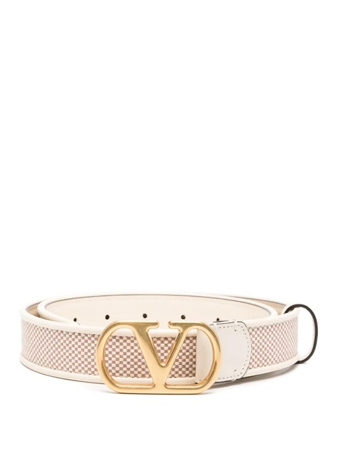 Valentino Garavani Vlogo leather belt - Neutrals - zdjęcie produktu nr 1