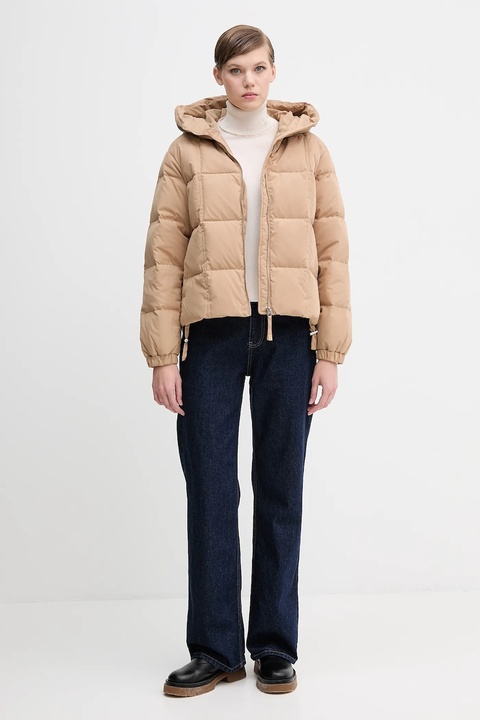 United Colors of Benetton kurtka puchowa kolor brązowy zimowa oversize 22T6DN086 - zdjęcie produktu nr 2