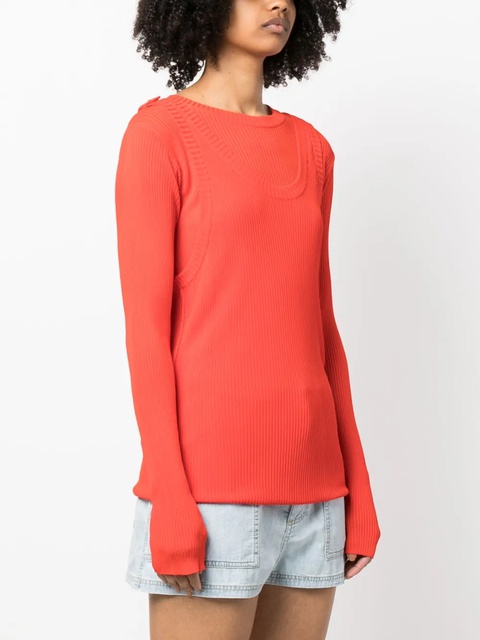 Marni layered-effect ribbed-knit jumper - zdjęcie produktu nr 2