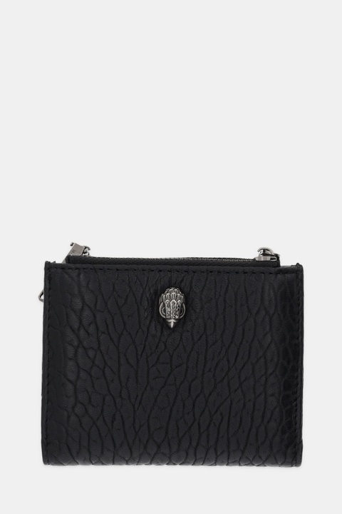 Kurt Geiger London portfel skórzany MINI PURSE KENSINGTON damski kolor czarny 4198700019 - zdjęcie produktu nr 1