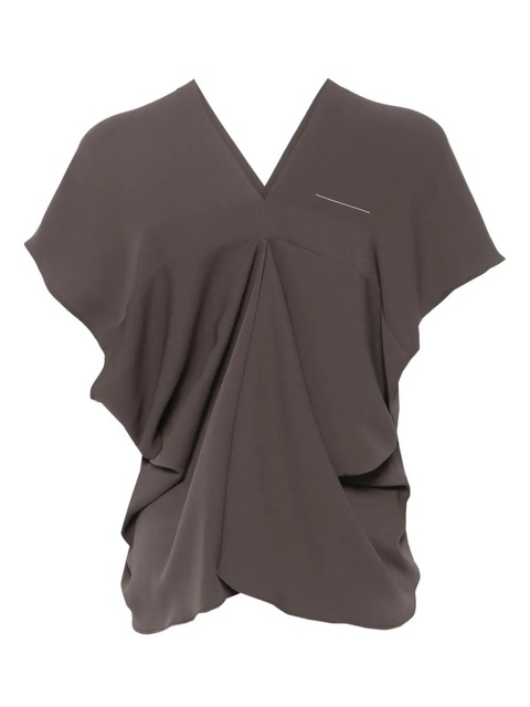 MM6 Maison Margiela draped blouse - Brown - zdjęcie produktu nr 1