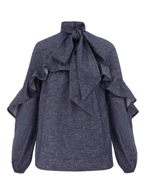 ZIMMERMANN Hypnotic blouse - Blue - zdjęcie produktu nr 1