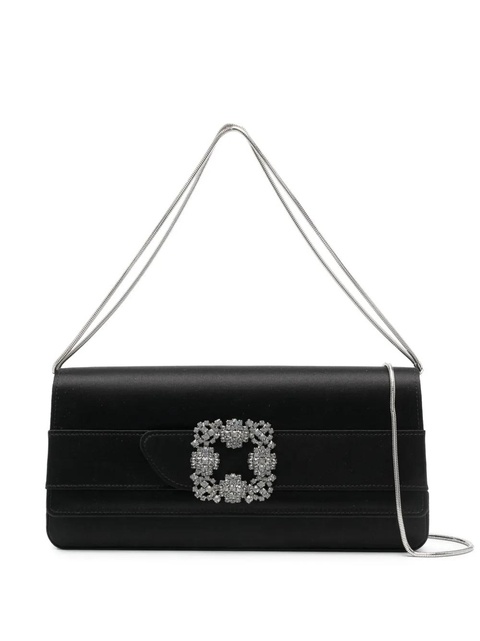Manolo Blahnik Gothisi crystal-embellished clutch bag - Black - zdjęcie produktu nr 1