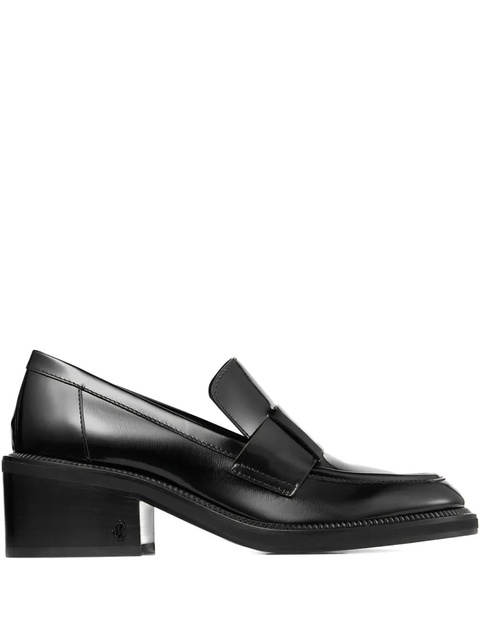 Jimmy Choo 50mm Tylor leather block-heel loafers - Black - zdjęcie produktu nr 1