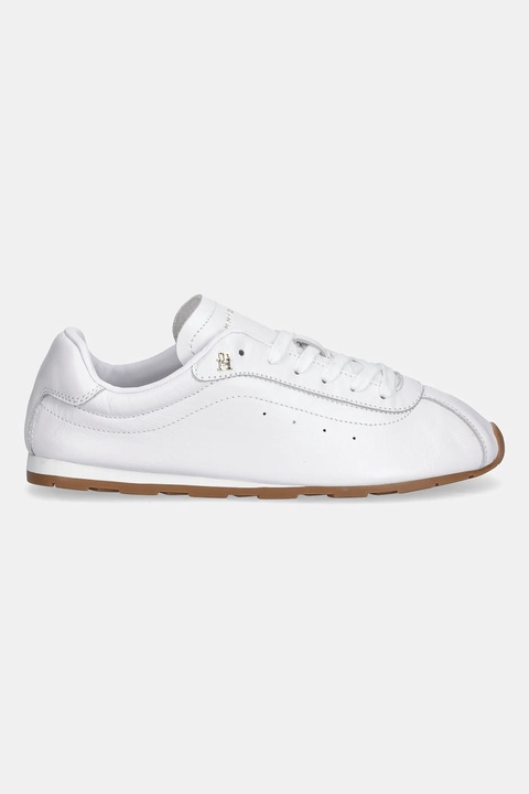 Tommy Hilfiger sneakersy skórzane TH LOW PROFILE RUNNER damskie kolor biały FW0FW08951 - zdjęcie produktu nr 2