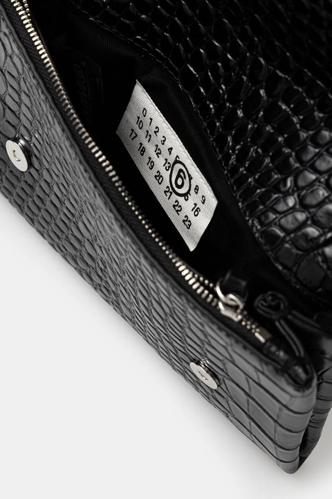 MM6 Maison Margiela torebka skórzana kolor czarny SA6WF0001.P8650.T8013 - zdjęcie produktu nr 2