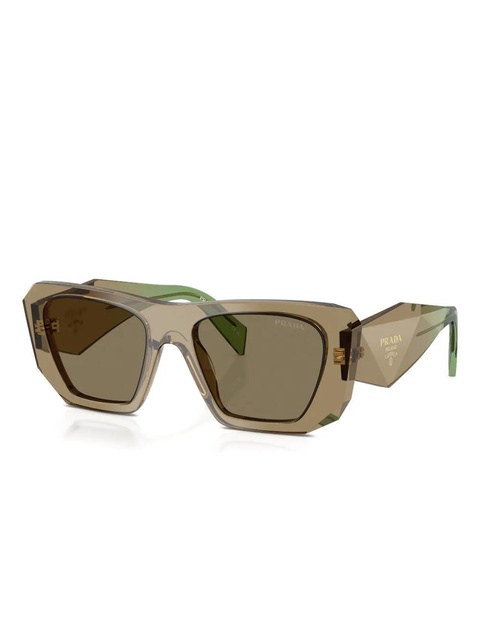 Prada Eyewear Symbole geometric-frame sunglasses - Brown - zdjęcie produktu nr 2