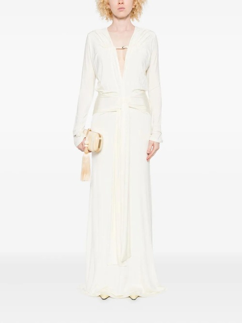 Paris Georgia Filomena long-sleeve wrap dress - White - zdjęcie produktu nr 2