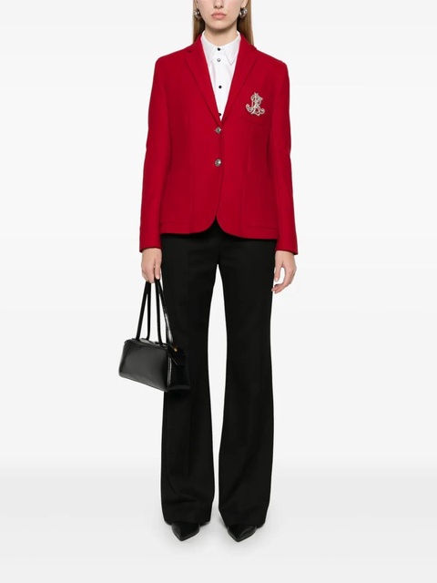 Lauren Ralph Lauren logo-patch blazer - Red - zdjęcie produktu nr 2