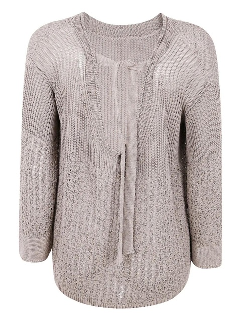Max Mara knitted open-back sweater - Neutrals - zdjęcie produktu nr 2