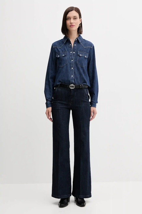 United Colors of Benetton jeansy damskie kolor granatowy 4TUT574X5 - zdjęcie produktu nr 2