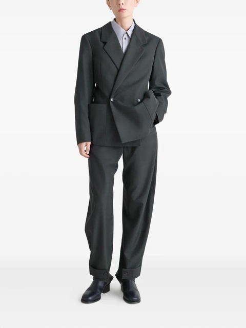 LEMAIRE double-breasted patch-pocket blazer - Grey - zdjęcie produktu nr 1