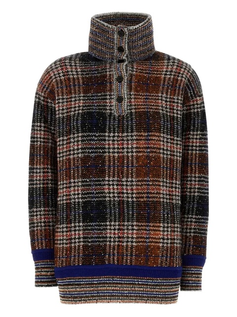 Missoni plaid high-neck sweater - Brown - zdjęcie produktu nr 2