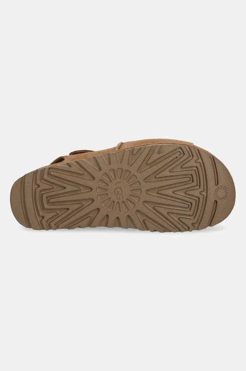 UGG sandały zamszowe Goldenstar Hi damskie kolor brązowy na platformie 1167356-CHE - zdjęcie produktu nr 2