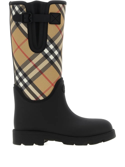 Burberry Knight-print rain boots - Black - zdjęcie produktu nr 1