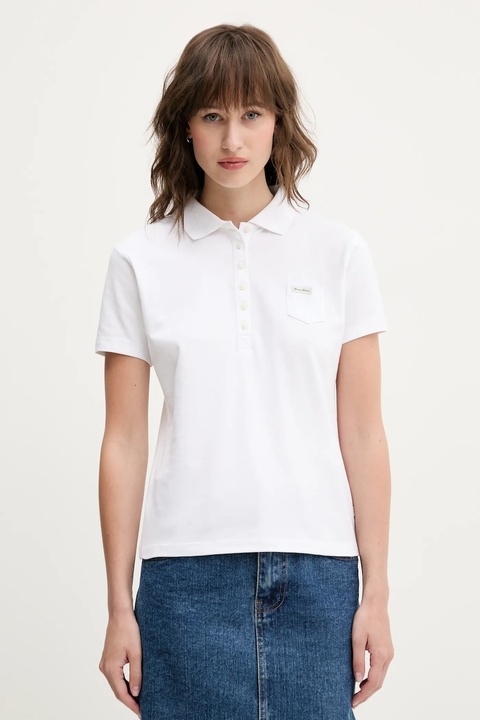 Guess Jeans polo damski kolor biały W5GP73 KCYR1 - zdjęcie produktu nr 1