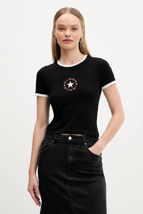Guess Jeans t-shirt damski kolor czarny W5BI17 J1314 - zdjęcie produktu nr 1