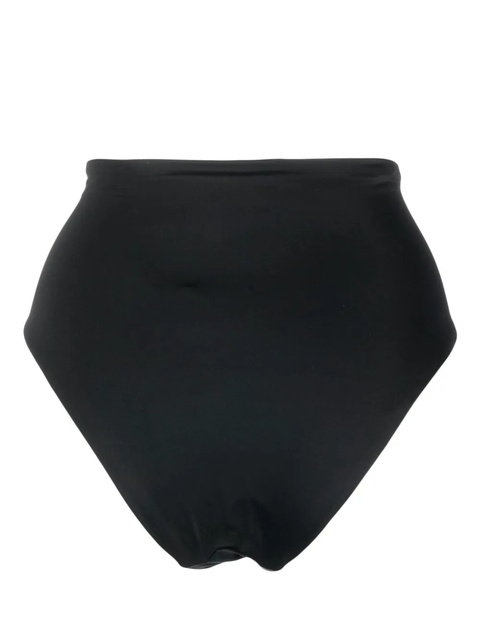 Self-Portrait high-waisted gathered bikini bottoms - Black - zdjęcie produktu nr 2