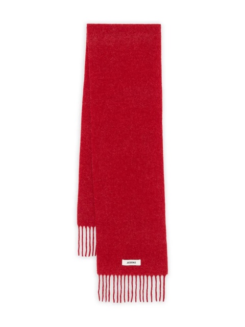 Jacquemus Le Carro fringed wool scarf - Red - zdjęcie produktu nr 1