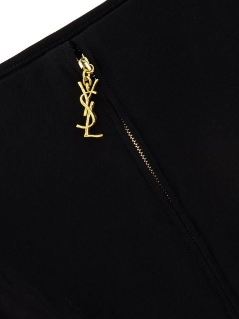 Saint Laurent Cassandre zip-fastening pencil skirt - Black - zdjęcie produktu nr 1