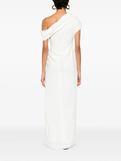 Simkhai Kally draped asymmetric-shoulder maxi dress - White - zdjęcie produktu nr 2