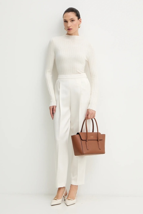 Morgan sweter damski kolor beżowy lekki z półgolfem MROYA - zdjęcie produktu nr 2