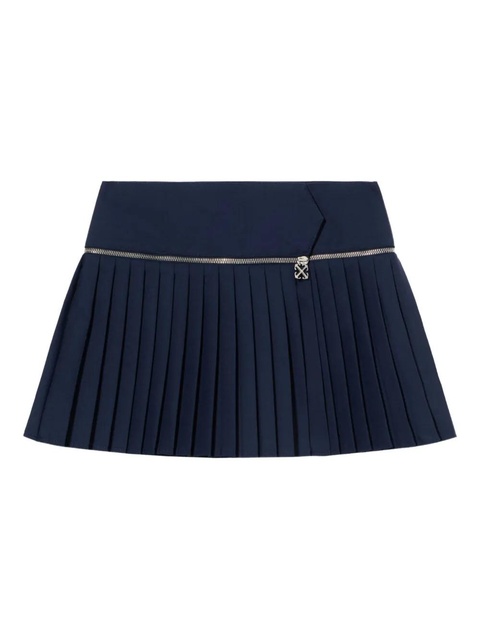 Off-White zip pleated skirt - Blue - zdjęcie produktu nr 1