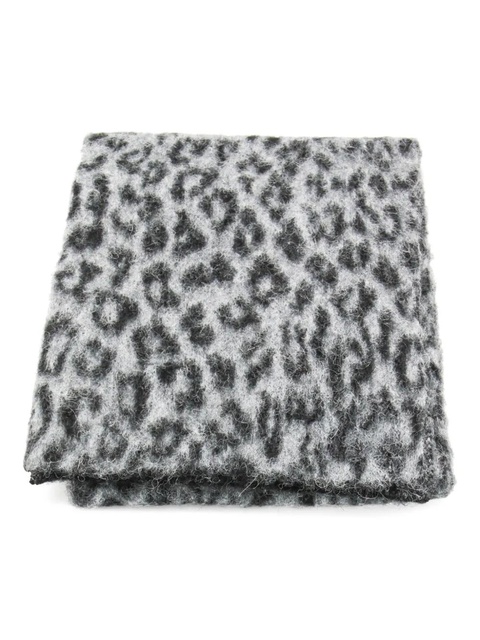ANINE BING leopard-print scarf - Brown - zdjęcie produktu nr 1