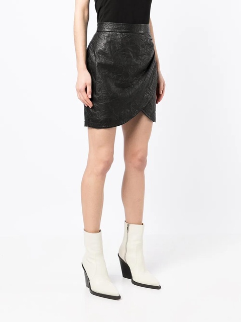 Zadig&Voltaire wrapped leather mini skirt - Black - zdjęcie produktu nr 2