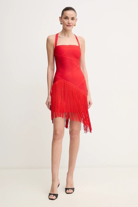 Herve Leger sukienka Josephine kolor czerwony mini dopasowana FRI8513807 - zdjęcie produktu nr 1