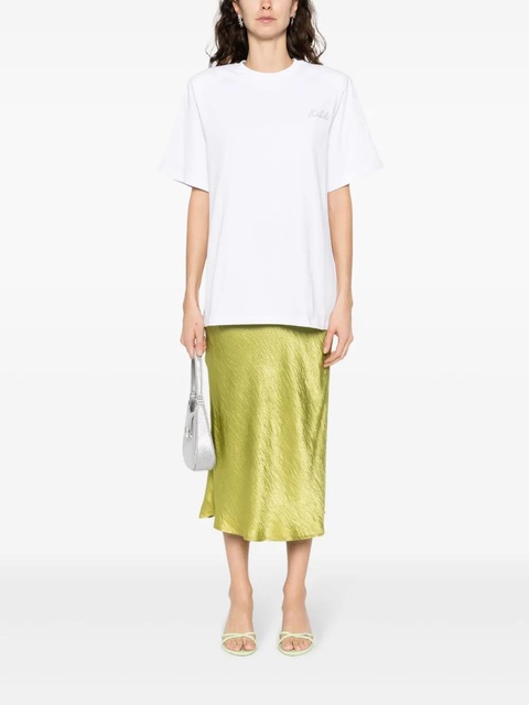 ROTATE BIRGER CHRISTENSEN logo-embroidered organic cotton T-shirt - White - zdjęcie produktu nr 2