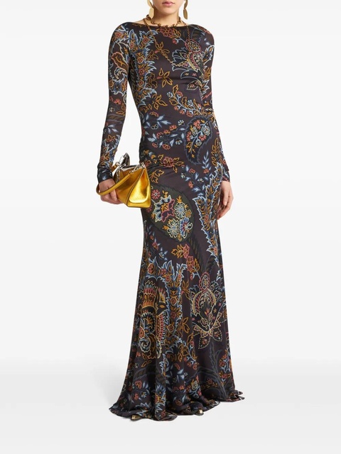 ETRO paisley print maxi-dress - Black - zdjęcie produktu nr 2