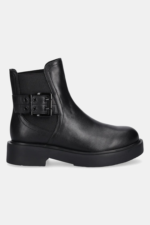 Love Moschino sztyblety skórzane damskie kolor czarny na platformie JA24054G1NIAX000 - zdjęcie produktu nr 2