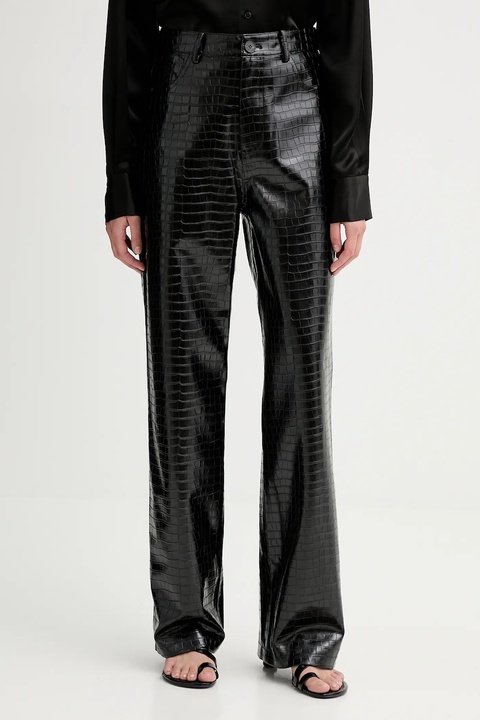 ISABELLE BLANCHE spodnie damskie kolor czarny proste high waist IS25FW-P030-T006 - zdjęcie produktu nr 1