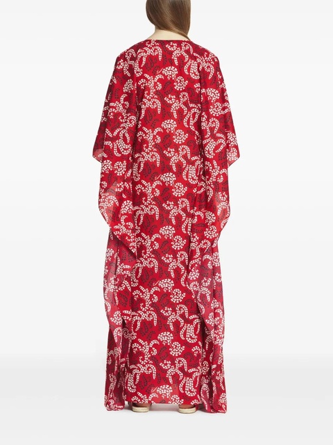 Lanvin floral-print kaftan - Red - zdjęcie produktu nr 2