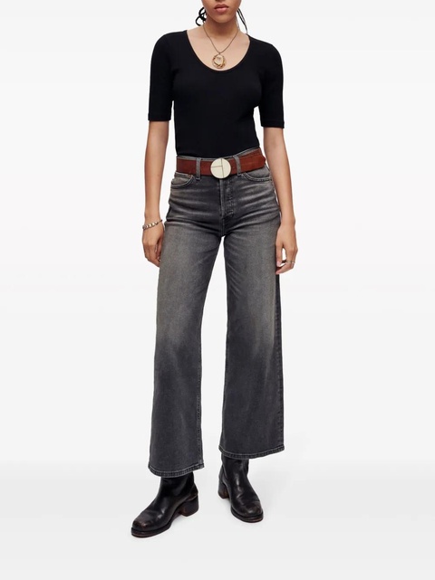 RE/DONE wide-leg cropped jeans - Black - zdjęcie produktu nr 2