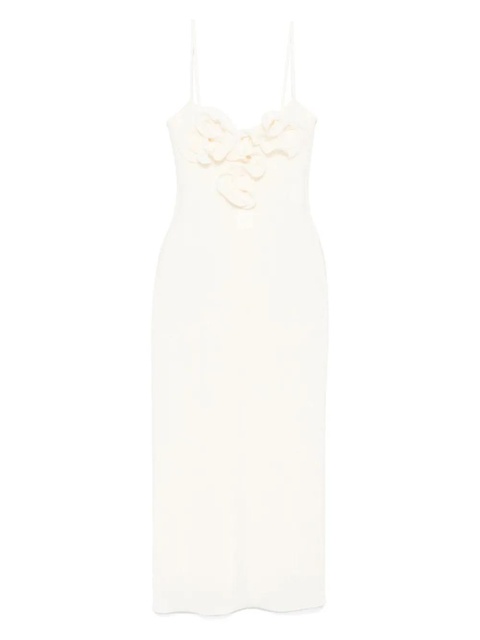Magda Butrym floral-appliqué midi dress - Neutrals - zdjęcie produktu nr 1