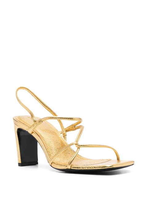 SANDRO 80mm Faye metallic strappy sandals - Gold - zdjęcie produktu nr 2